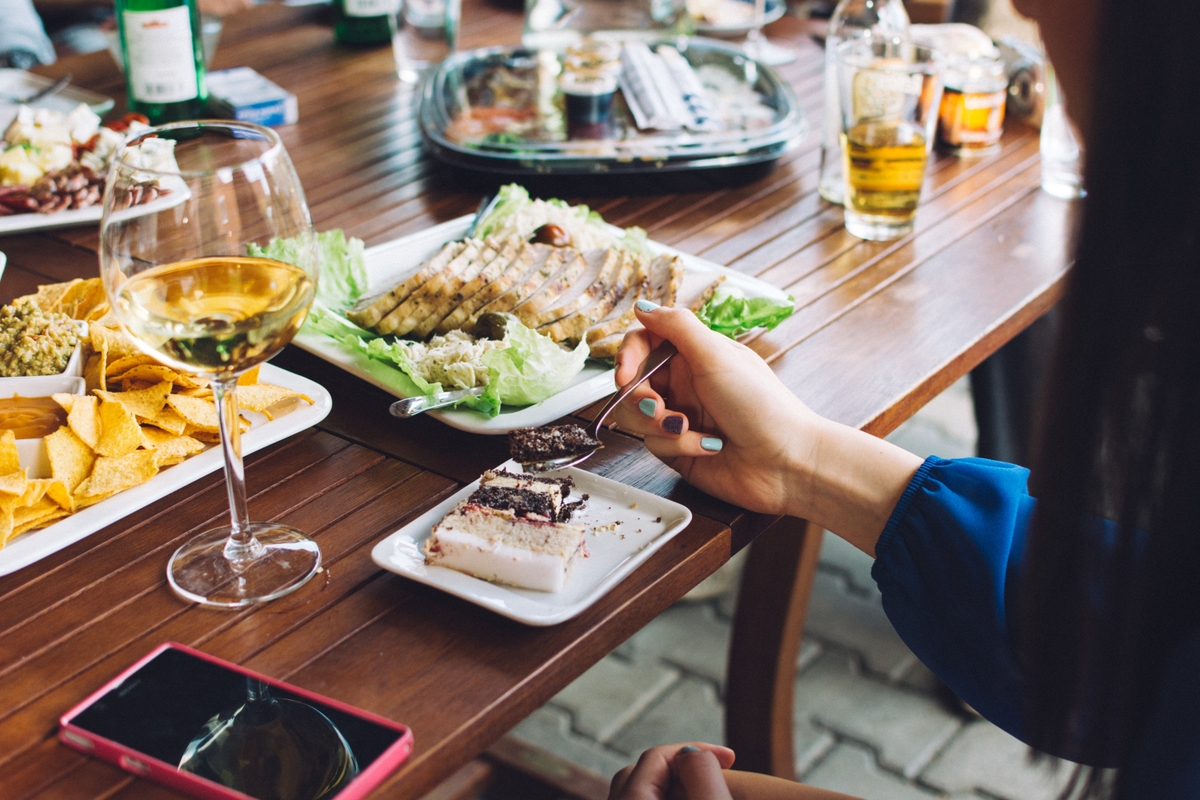 Another artfully arranged plate of food.